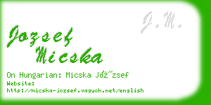 jozsef micska business card